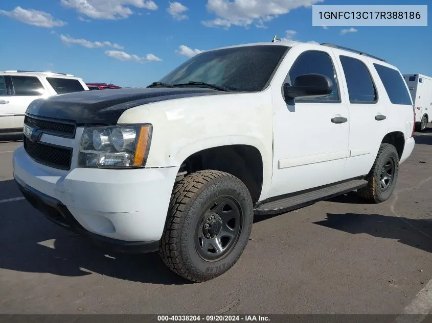 2007 Chevrolet Tahoe Ls VIN: 1GNFC13C17R388186 Lot: 40338204