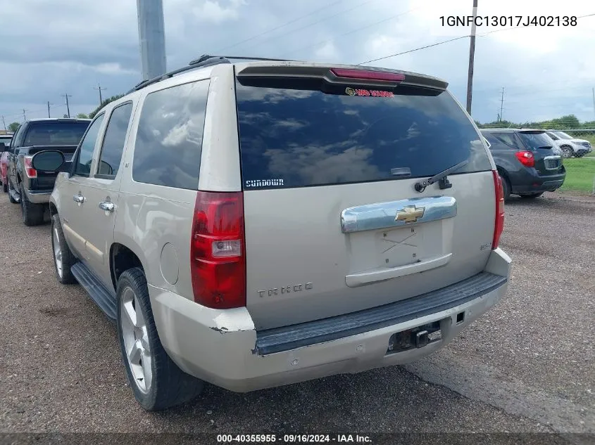 1GNFC13017J402138 2007 Chevrolet Tahoe Lt