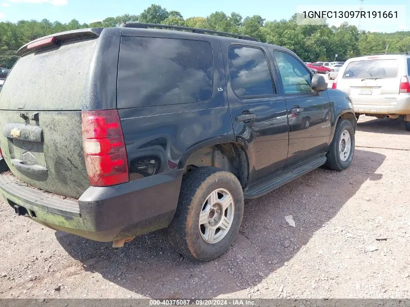 2007 Chevrolet Tahoe Ls VIN: 1GNFC13097R191661 Lot: 40375087