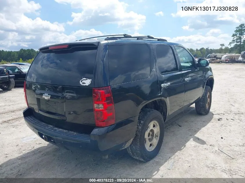 2007 Chevrolet Tahoe Ltz VIN: 1GNFK13017J330828 Lot: 40375223