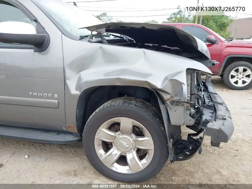 2007 Chevrolet Tahoe Ls/Lt/Ltz VIN: 1GNFK130X7J265770 Lot: 40391957