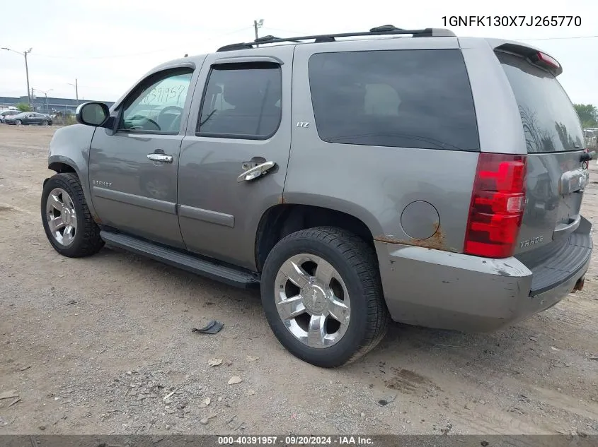 2007 Chevrolet Tahoe Ls/Lt/Ltz VIN: 1GNFK130X7J265770 Lot: 40391957