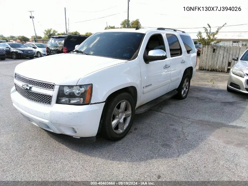 2007 Chevrolet Tahoe Ltz VIN: 1GNFK130X7J394026 Lot: 40403668