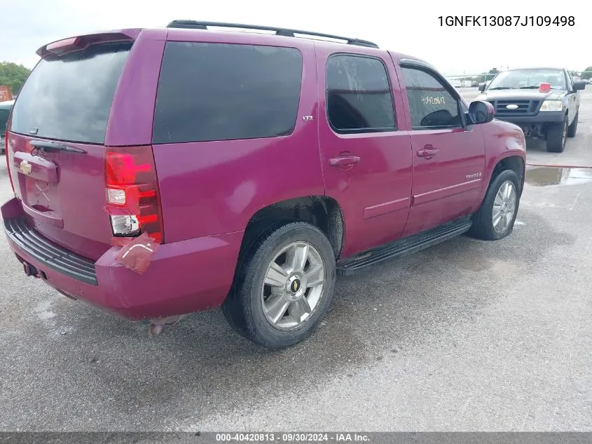 1GNFK13087J109498 2007 Chevrolet Tahoe Ltz