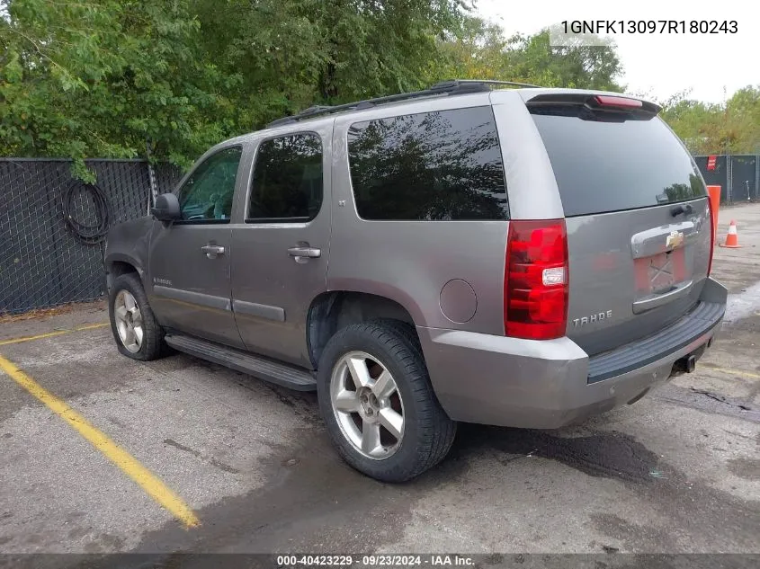 2007 Chevrolet Tahoe Lt VIN: 1GNFK13097R180243 Lot: 40423229