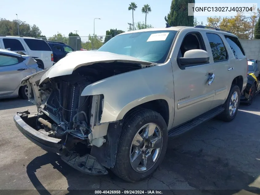 2007 Chevrolet Tahoe Lt VIN: 1GNFC13027J403704 Lot: 40426958