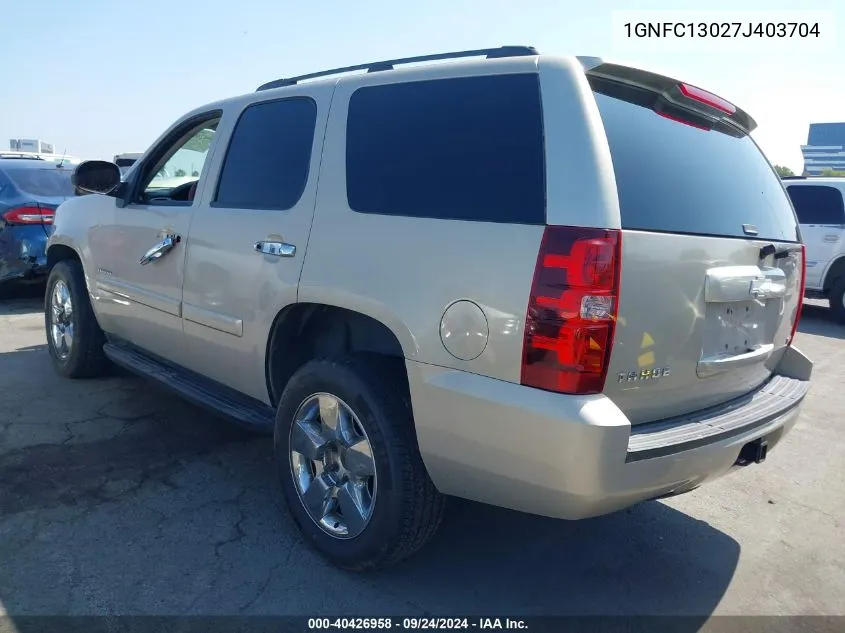 2007 Chevrolet Tahoe Lt VIN: 1GNFC13027J403704 Lot: 40426958