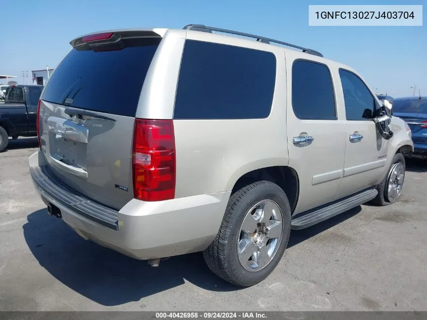 2007 Chevrolet Tahoe Lt VIN: 1GNFC13027J403704 Lot: 40426958