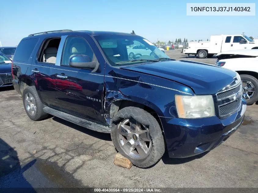 2007 Chevrolet Tahoe Lt VIN: 1GNFC13J37J140342 Lot: 40430564