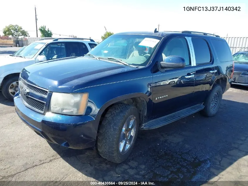 2007 Chevrolet Tahoe Lt VIN: 1GNFC13J37J140342 Lot: 40430564