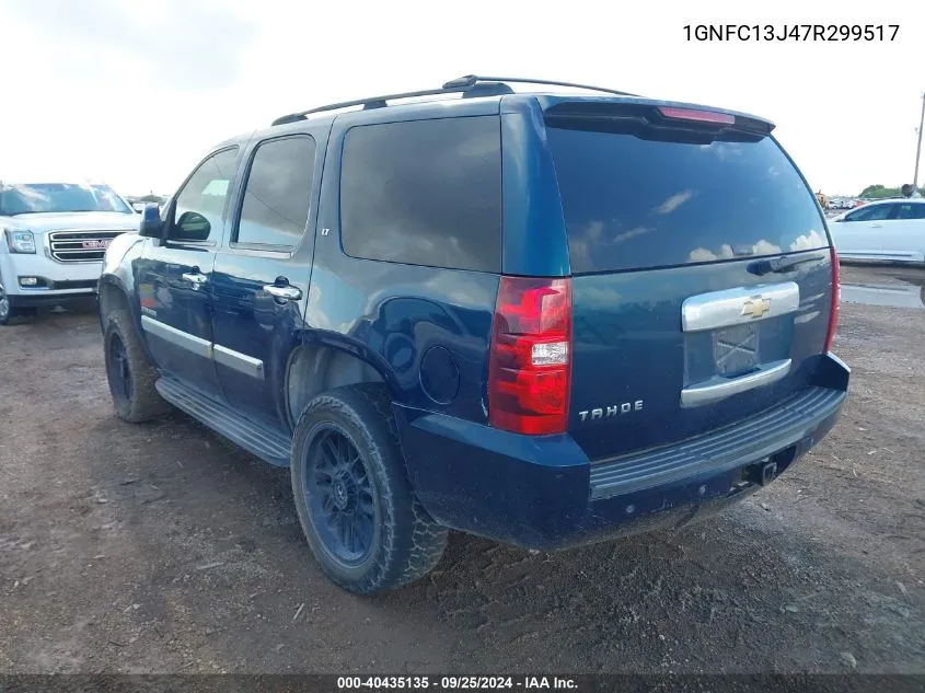 2007 Chevrolet Tahoe Lt VIN: 1GNFC13J47R299517 Lot: 40435135