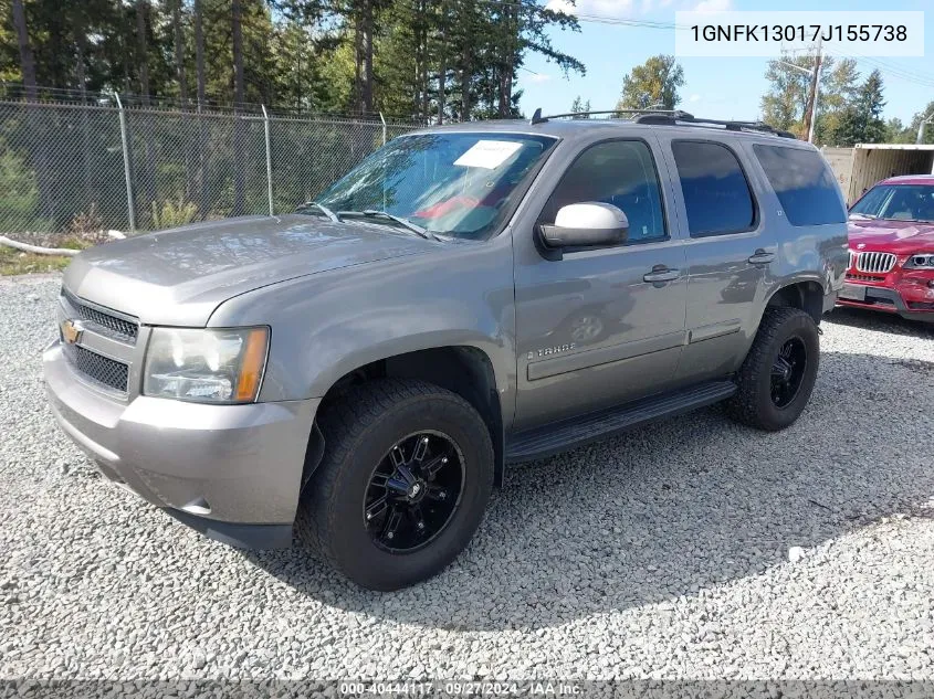 2007 Chevrolet Tahoe Lt VIN: 1GNFK13017J155738 Lot: 40444117