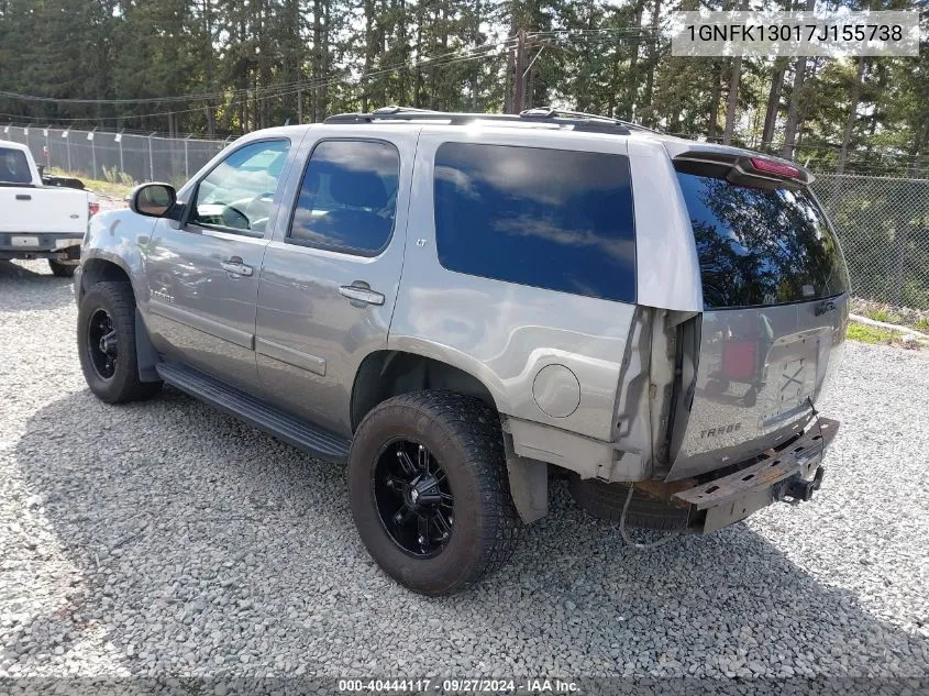 2007 Chevrolet Tahoe Lt VIN: 1GNFK13017J155738 Lot: 40444117