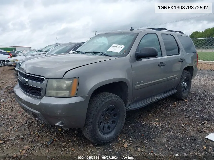 2007 Chevrolet Tahoe Ls VIN: 1GNFK13087R372592 Lot: 40453899