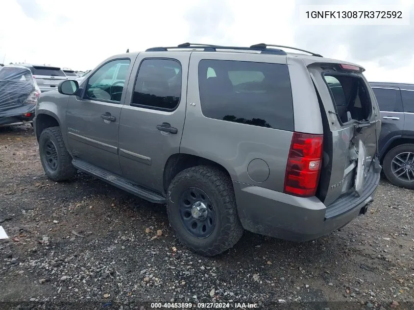 2007 Chevrolet Tahoe Ls VIN: 1GNFK13087R372592 Lot: 40453899