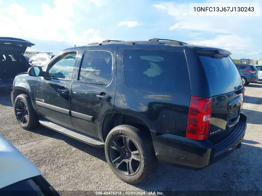 2007 Chevrolet Tahoe C1500 VIN: 1GNFC13J67J130243 Lot: 40475318