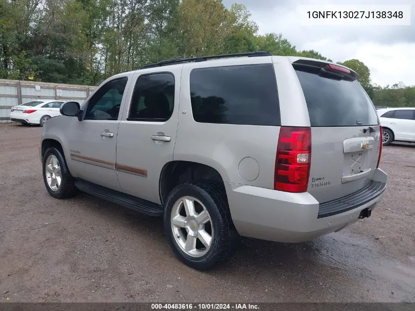 2007 Chevrolet Tahoe Lt VIN: 1GNFK13027J138348 Lot: 40483616