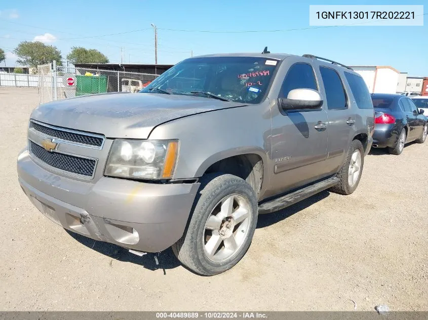 2007 Chevrolet Tahoe Ltz VIN: 1GNFK13017R202221 Lot: 40489889