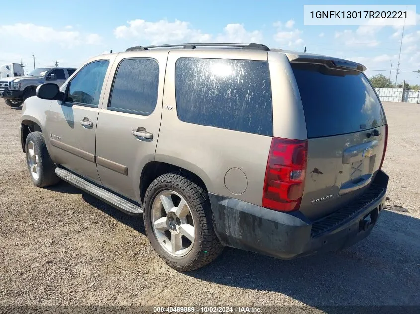 2007 Chevrolet Tahoe Ltz VIN: 1GNFK13017R202221 Lot: 40489889