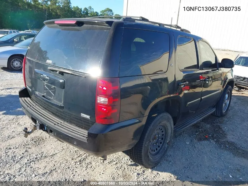 2007 Chevrolet Tahoe Lt VIN: 1GNFC13067J380735 Lot: 40507568