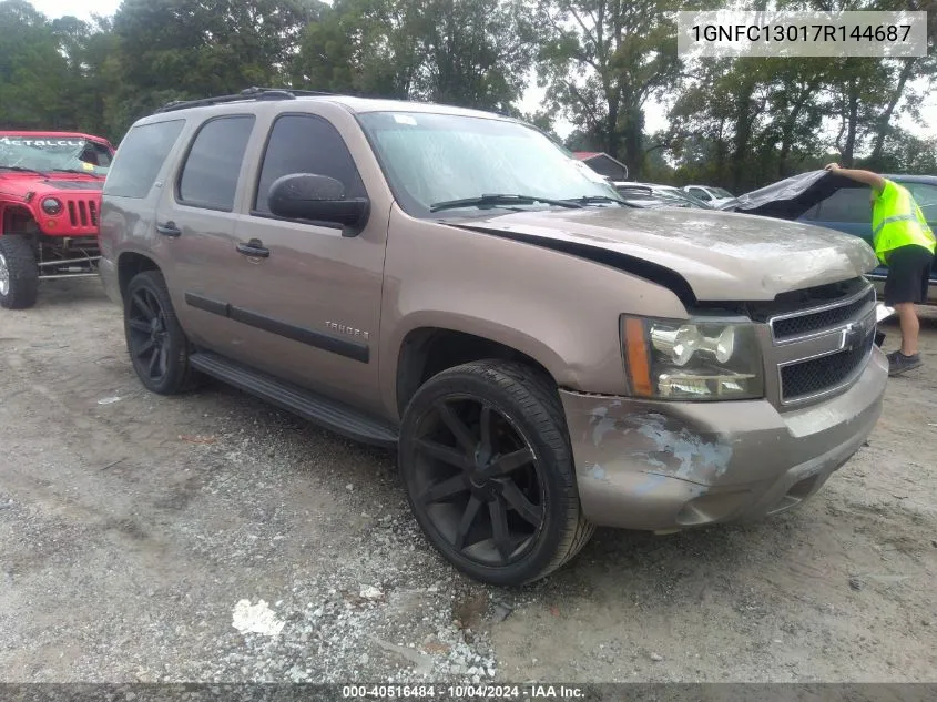 2007 Chevrolet Tahoe Ltz VIN: 1GNFC13017R144687 Lot: 40516484