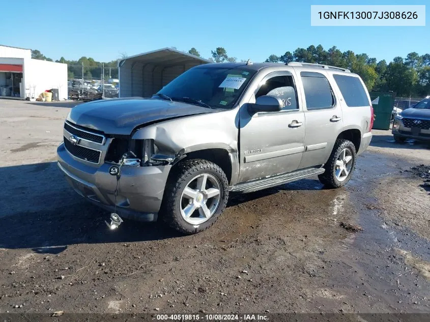 2007 Chevrolet Tahoe Lt VIN: 1GNFK13007J308626 Lot: 40519815