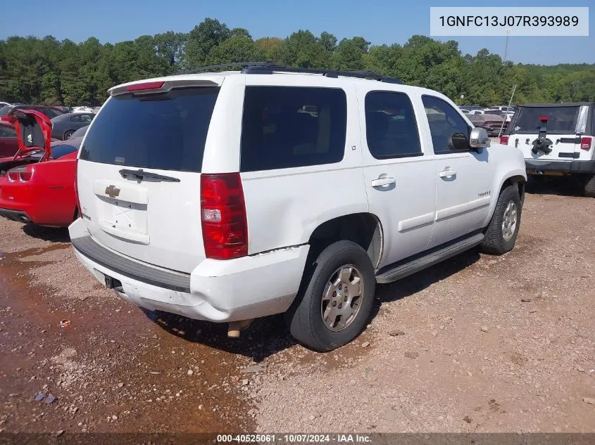 2007 Chevrolet Tahoe Lt VIN: 1GNFC13J07R393989 Lot: 40525061