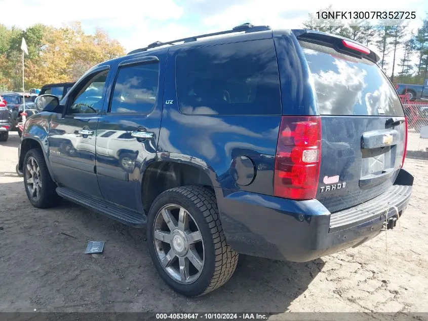 2007 Chevrolet Tahoe Ltz VIN: 1GNFK13007R352725 Lot: 40539647