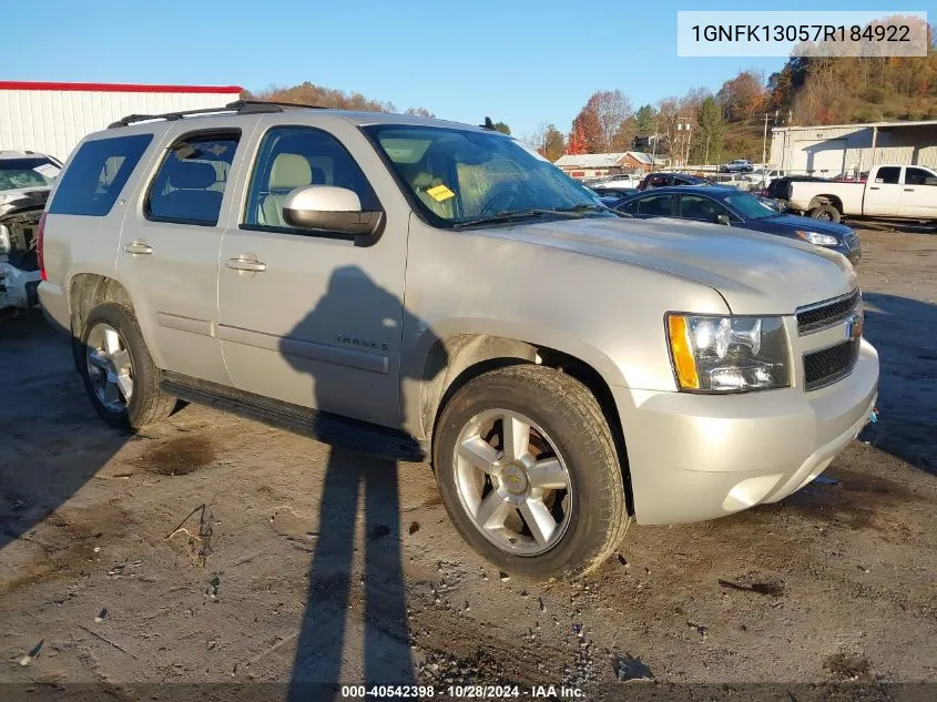 2007 Chevrolet Tahoe Ltz VIN: 1GNFK13057R184922 Lot: 40542398