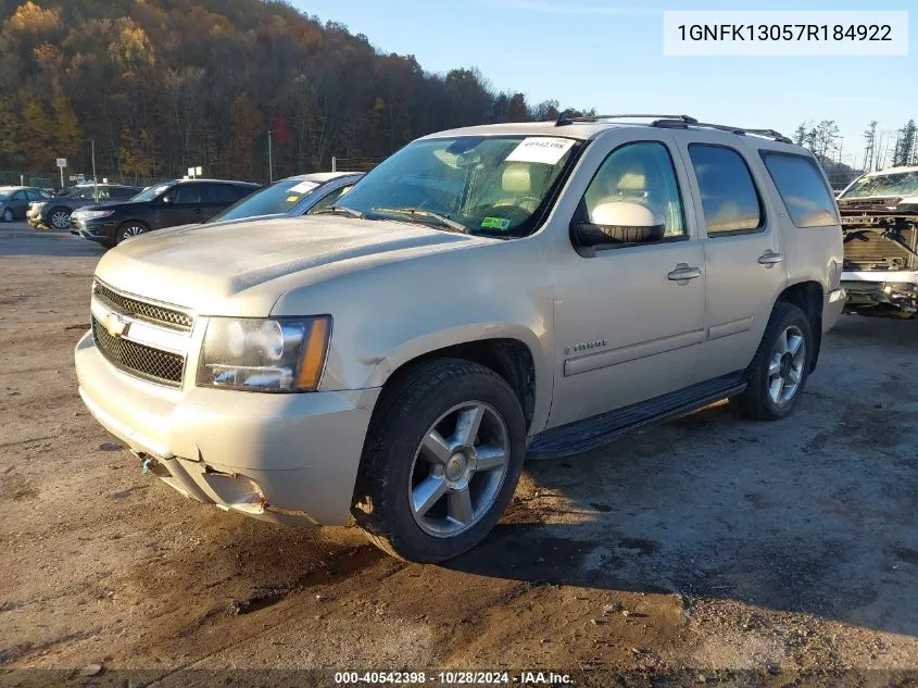 2007 Chevrolet Tahoe Ltz VIN: 1GNFK13057R184922 Lot: 40542398