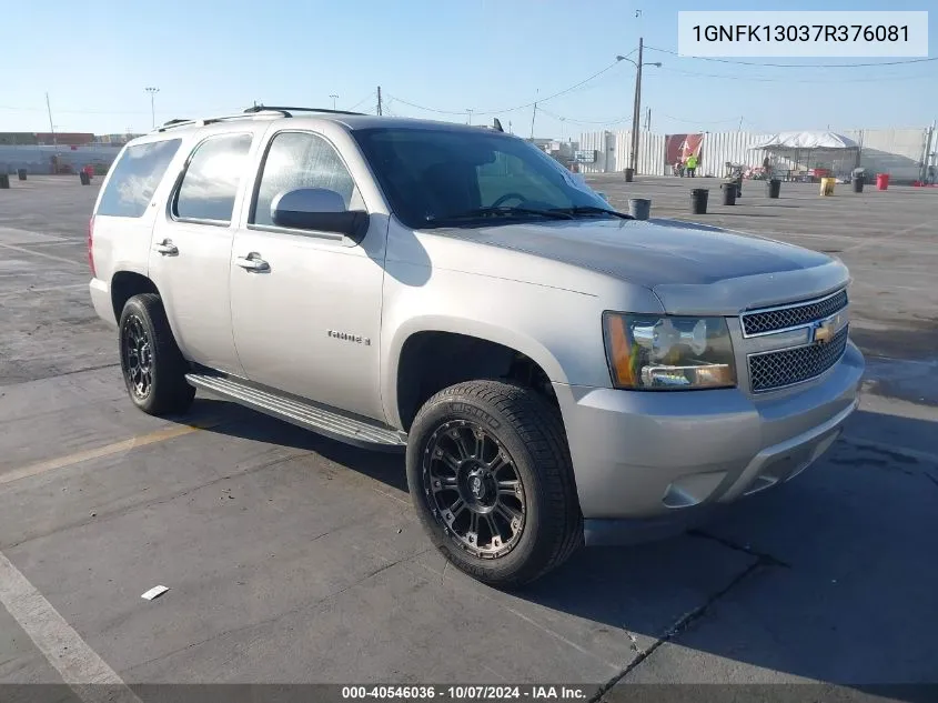 2007 Chevrolet Tahoe Lt VIN: 1GNFK13037R376081 Lot: 40546036