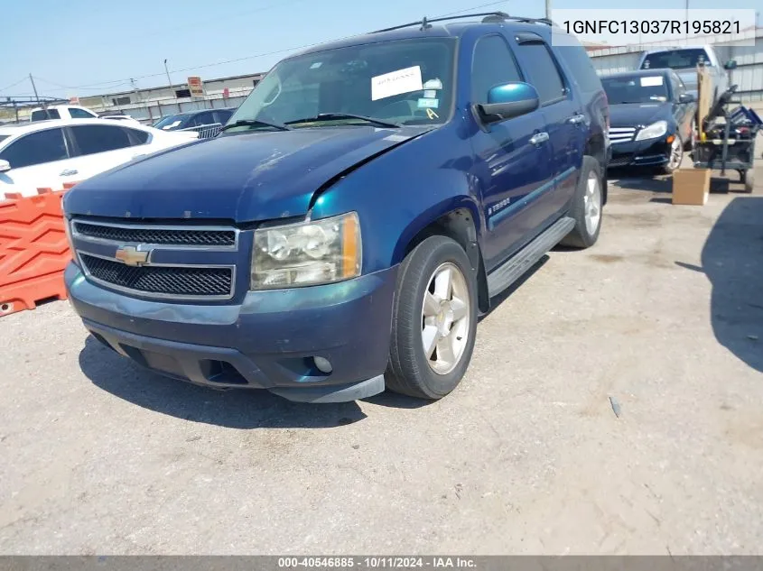 2007 Chevrolet Tahoe Lt VIN: 1GNFC13037R195821 Lot: 40546885