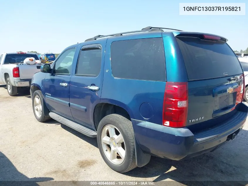 2007 Chevrolet Tahoe Lt VIN: 1GNFC13037R195821 Lot: 40546885