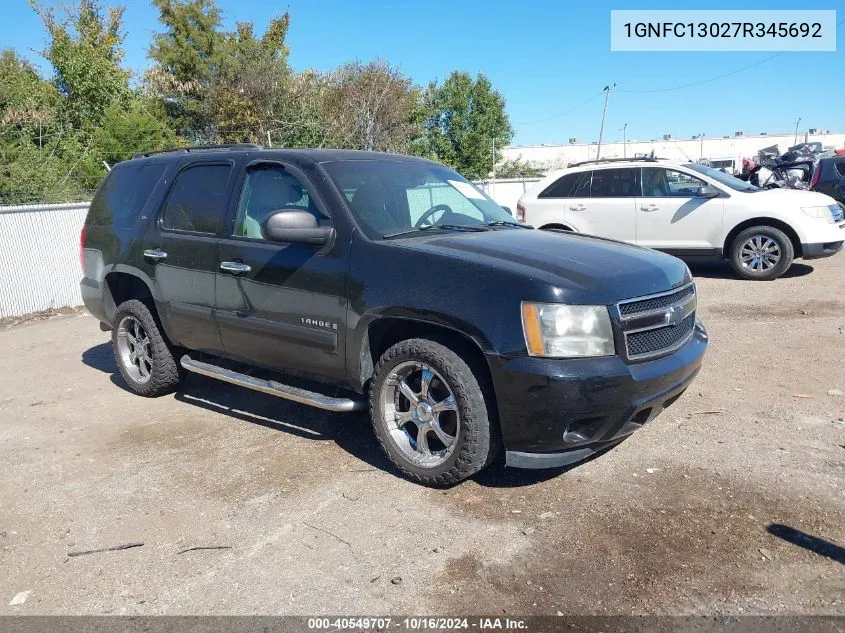 2007 Chevrolet Tahoe Ls VIN: 1GNFC13027R345692 Lot: 40549707