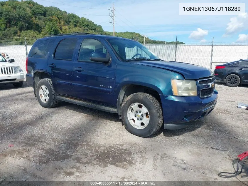 1GNEK13067J118289 2007 Chevrolet Tahoe Lt