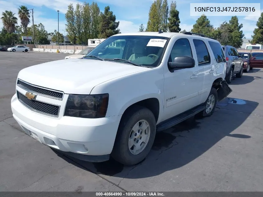 1GNFC13J47J257816 2007 Chevrolet Tahoe Lt