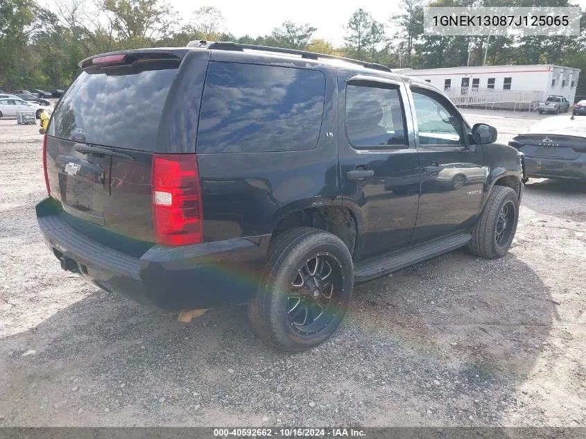 2007 Chevrolet Tahoe Ls VIN: 1GNEK13087J125065 Lot: 40592662