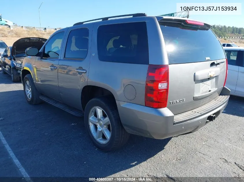 2007 Chevrolet Tahoe Lt VIN: 1GNFC13J57J153934 Lot: 40600387