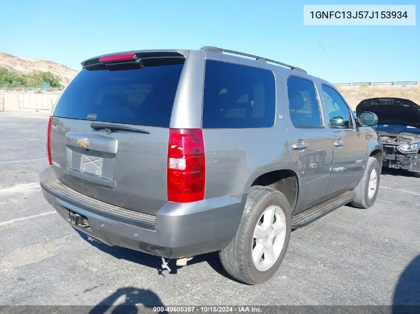 2007 Chevrolet Tahoe Lt VIN: 1GNFC13J57J153934 Lot: 40600387