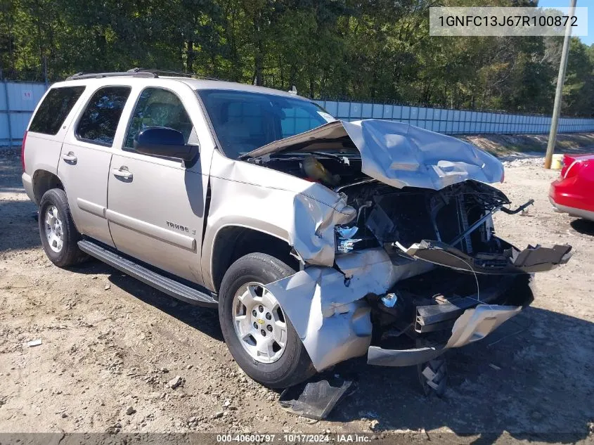 2007 Chevrolet Tahoe Lt VIN: 1GNFC13J67R100872 Lot: 40600797