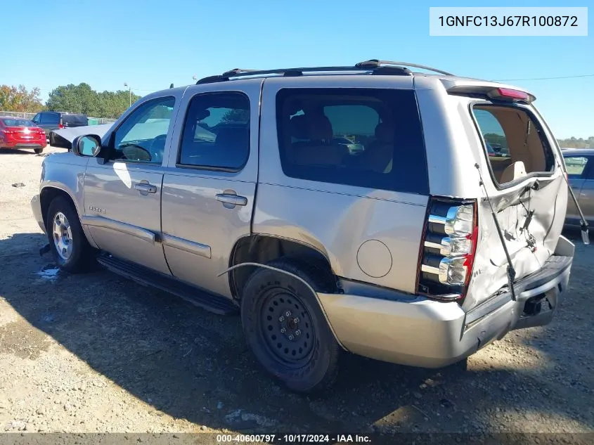 2007 Chevrolet Tahoe Lt VIN: 1GNFC13J67R100872 Lot: 40600797