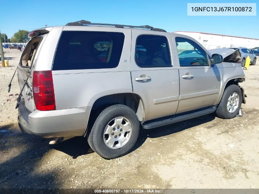 2007 Chevrolet Tahoe Lt VIN: 1GNFC13J67R100872 Lot: 40600797