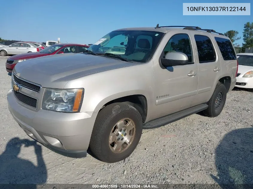 2007 Chevrolet Tahoe Lt VIN: 1GNFK13037R122144 Lot: 40601509