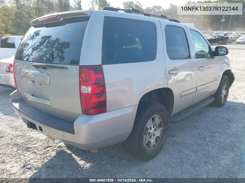 2007 Chevrolet Tahoe Lt VIN: 1GNFK13037R122144 Lot: 40601509