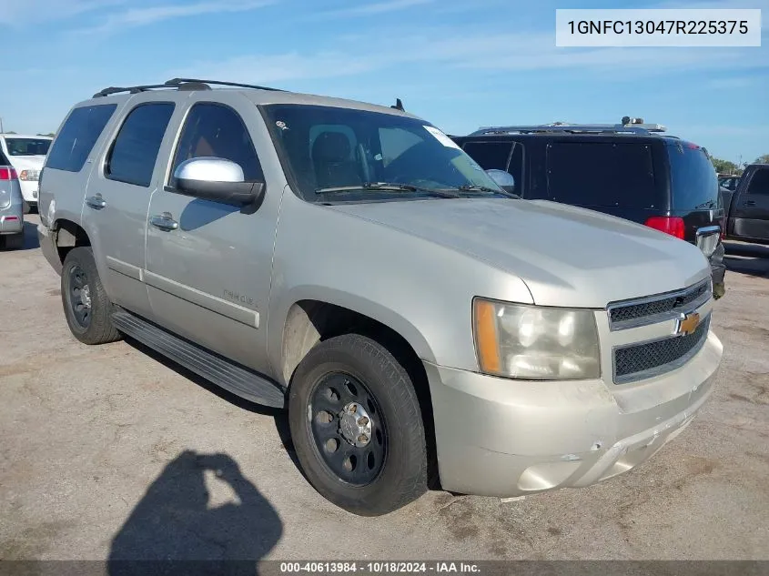 2007 Chevrolet Tahoe Ls VIN: 1GNFC13047R225375 Lot: 40613984