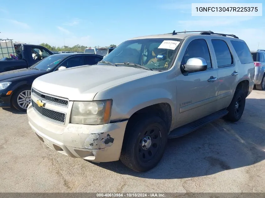 2007 Chevrolet Tahoe Ls VIN: 1GNFC13047R225375 Lot: 40613984