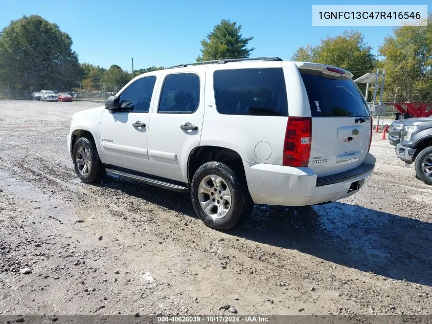 2007 Chevrolet Tahoe Ls VIN: 1GNFC13C47R416546 Lot: 40626039