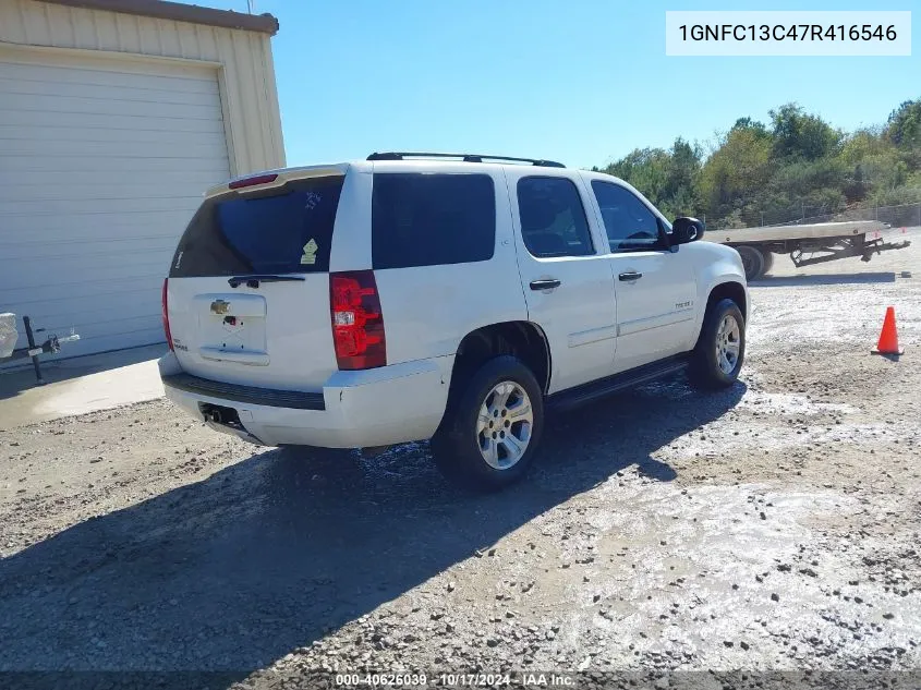 2007 Chevrolet Tahoe Ls VIN: 1GNFC13C47R416546 Lot: 40626039