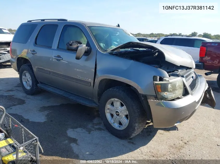 2007 Chevrolet Tahoe Lt VIN: 1GNFC13J37R381142 Lot: 40632062