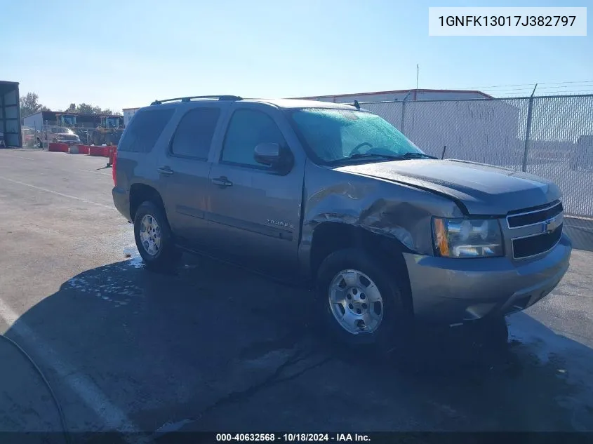 2007 Chevrolet Tahoe Lt VIN: 1GNFK13017J382797 Lot: 40632568